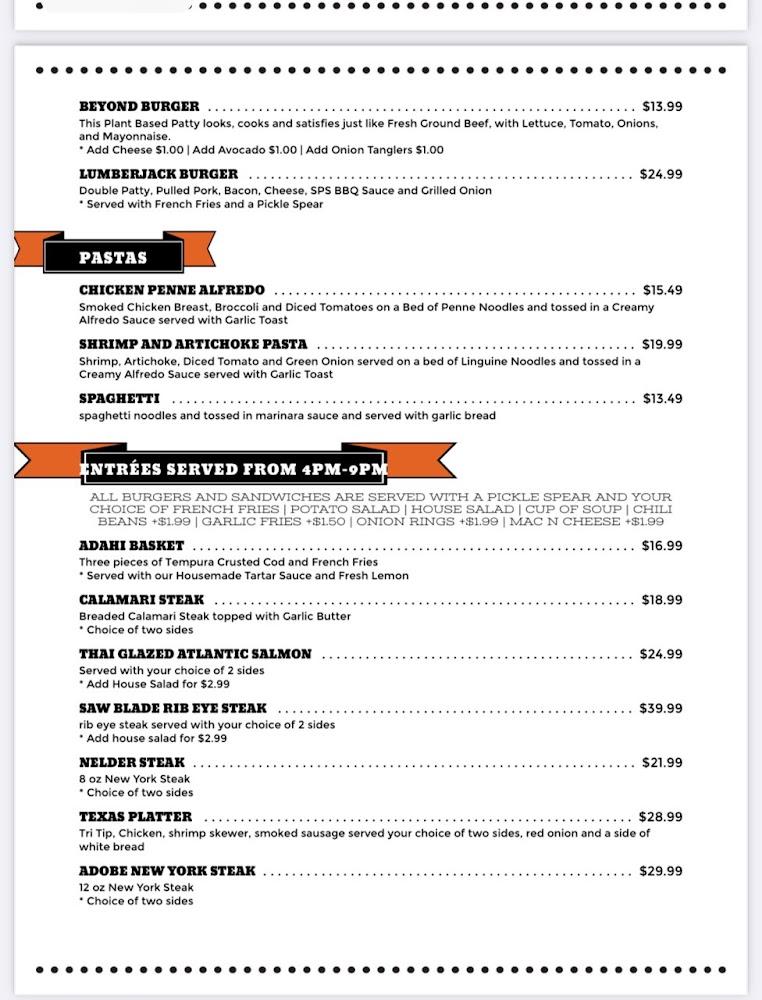 Sugar Pine Smokehouse Menu image 1